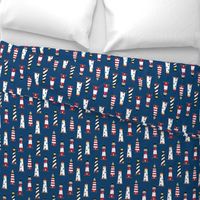 Lighthouse Navy Blue Directional