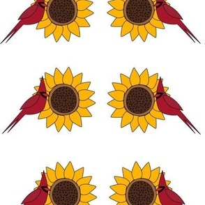 Sunflower and Cardinal
