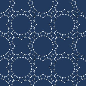 Starlight Lattice: Navy & Cream