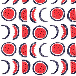 Watermelon phases - Red and Navy