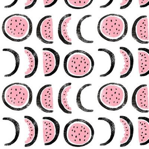 Watermelon Phases - Pink and Black