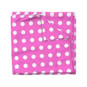 Extra Large Pink and White Polka Dots