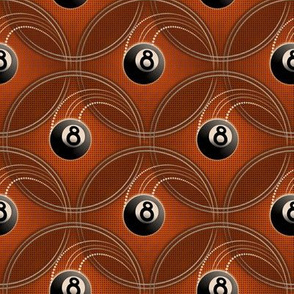 ★ MAGIC EIGHT BALL ★ Orange - Small Scale / Collection : 8 Balls - Billiard & Rock 'n' Roll Old School Tattoo Print