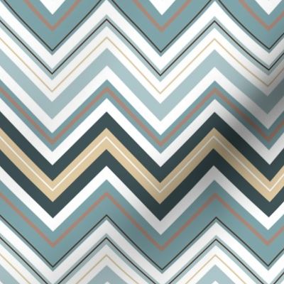 Seafoam Taupe Chevron