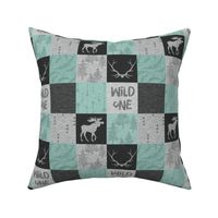 2.5” wild One Quilt- Mint and black