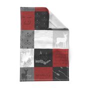 Always Quilt - wizard quotes - Red,Black, white, grey