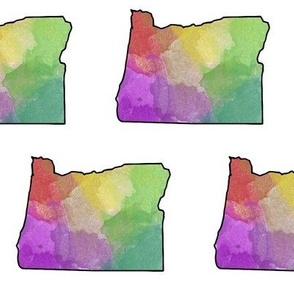 Watercolor Oregon // Vibrant // Large