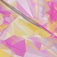pink and yellow crystals