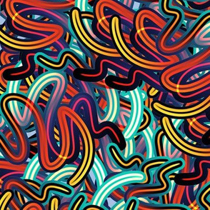 Neon Squiggle