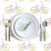 Pi-cycle in lime, squash and bright plum (6" bike)