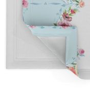 French Country Floral - Blue Border