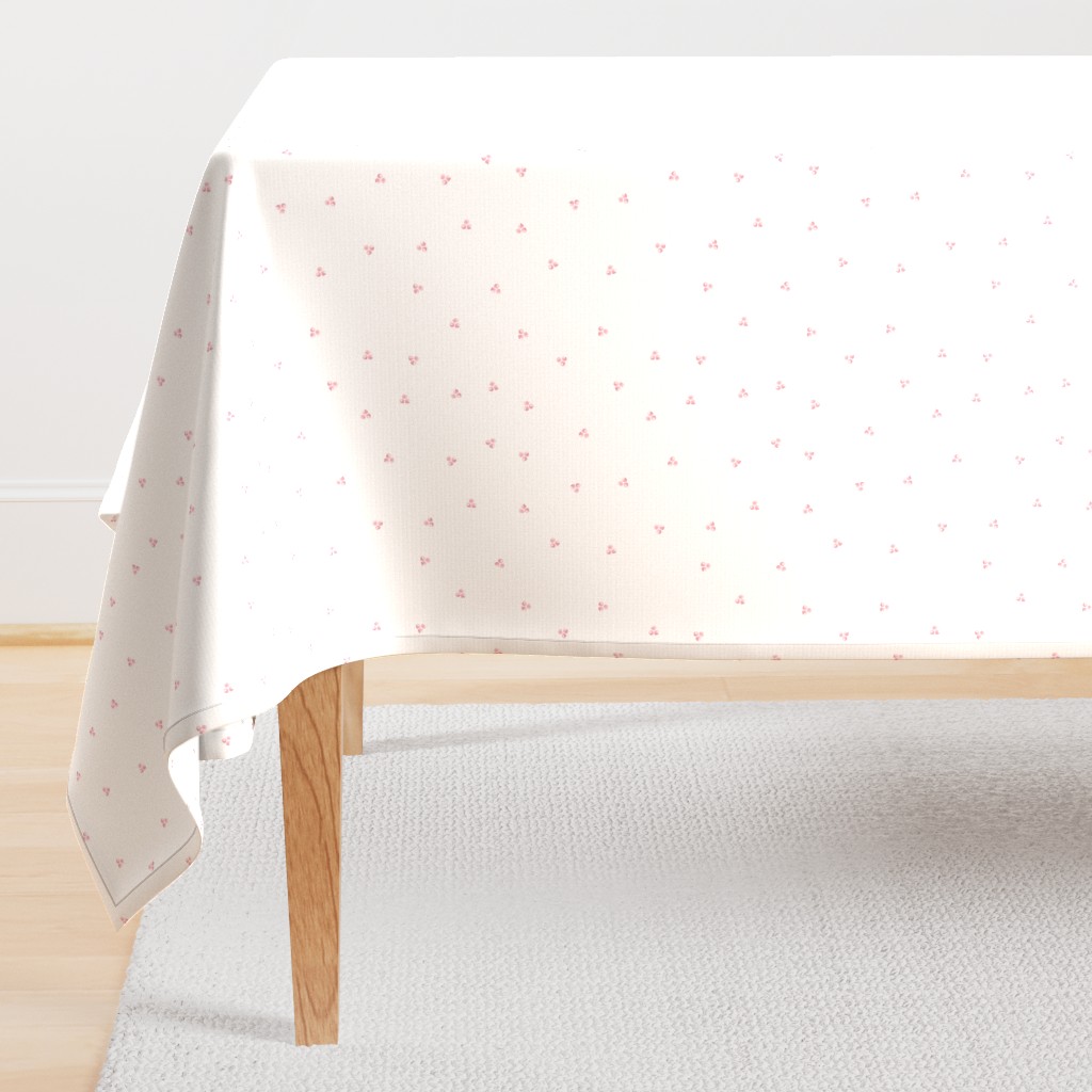 French Country Floral - Tiny Pink Dots