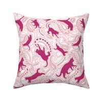 Paisley Cats - Large - magenta