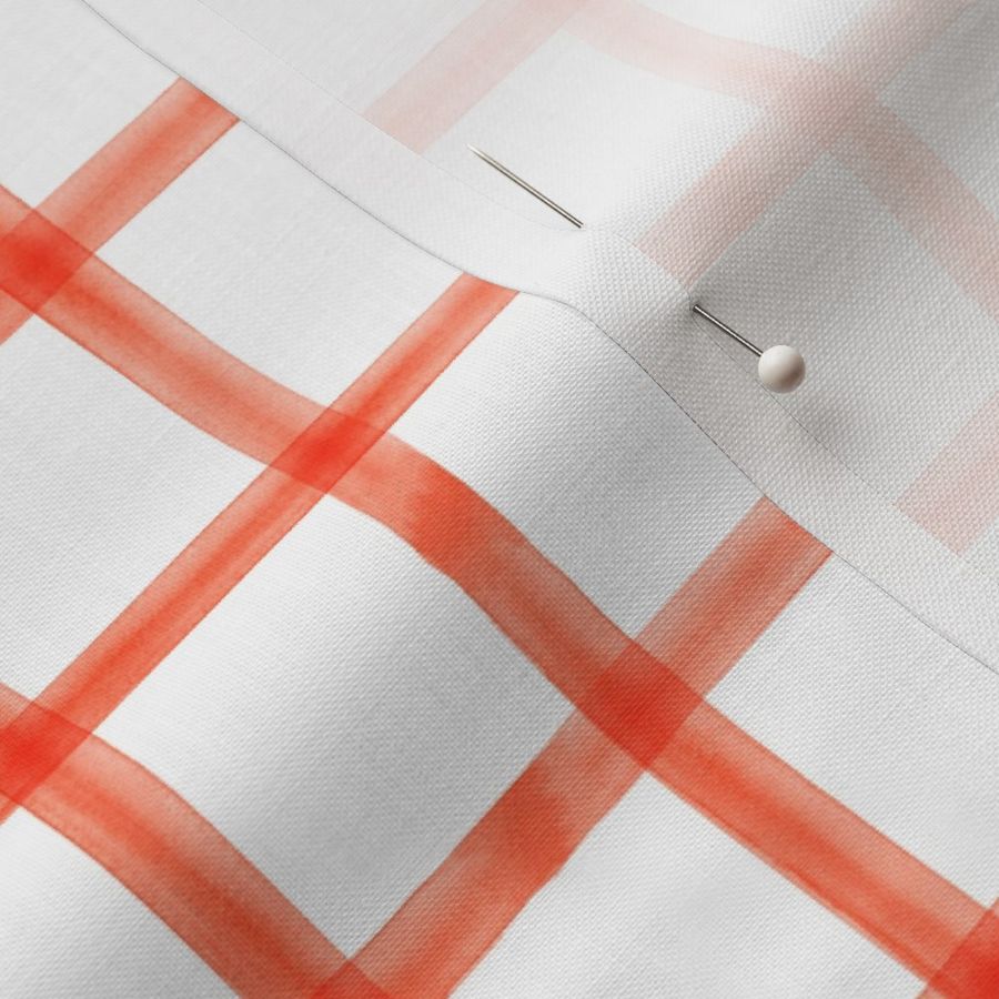 watercolor window pane plaid || piazza orange