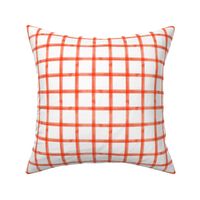 watercolor window pane plaid || piazza orange