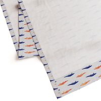 alligators - blue and orange on stripes