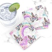 Small sized-Rainbow Glitter Unicorn Face