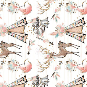 Pretty Glitter Woodland Creatures rotated