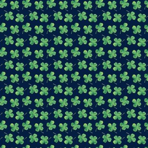 1/2" shamrock toss || watercolor on navy