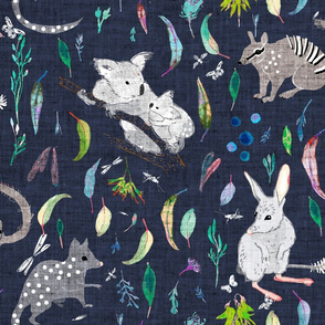 Terra Australis Marsupials (night sky) LARGE