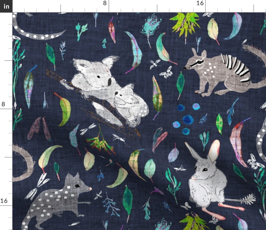 Terra Australis Marsupials (night sky) LARGE