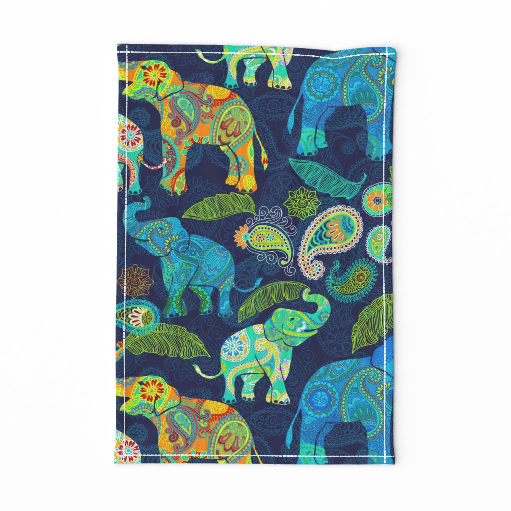  Asian Elephant Paisley Raindrops