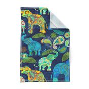  Asian Elephant Paisley Raindrops