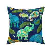  Asian Elephant Paisley Raindrops