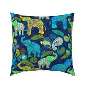  Asian Elephant Paisley Raindrops