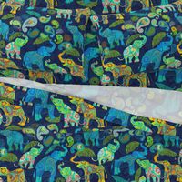  Asian Elephant Paisley Raindrops