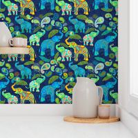  Asian Elephant Paisley Raindrops