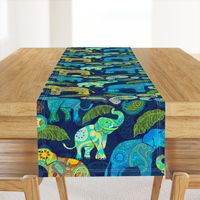  Asian Elephant Paisley Raindrops