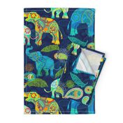  Asian Elephant Paisley Raindrops