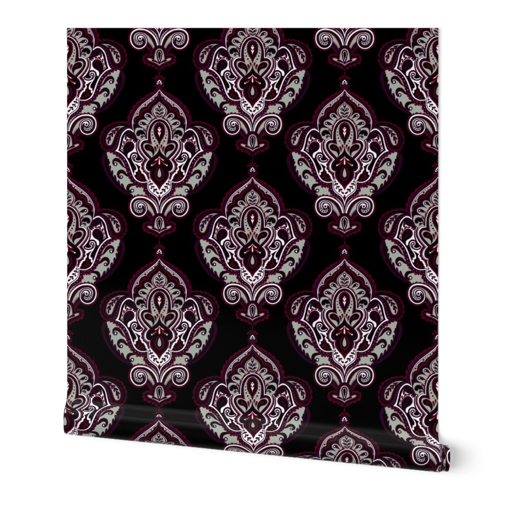 Elegant Holiday Limited Color Palette Damask and Coordinate