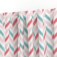 zigzag chevron pink on white small scale