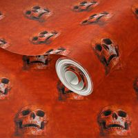 skulls everywhere - red