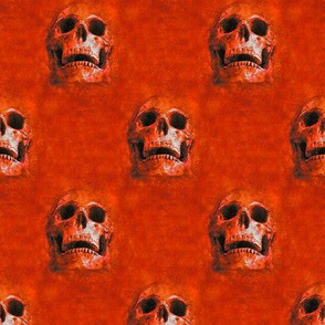 skulls everywhere - red