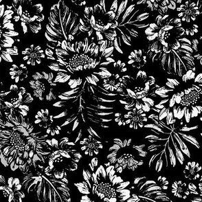 Bonita Floral - Stamped Black