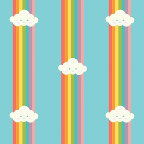 Proud rainbow cloud pattern