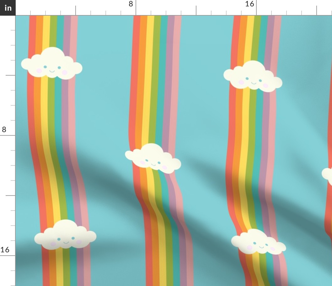 Proud rainbow cloud pattern