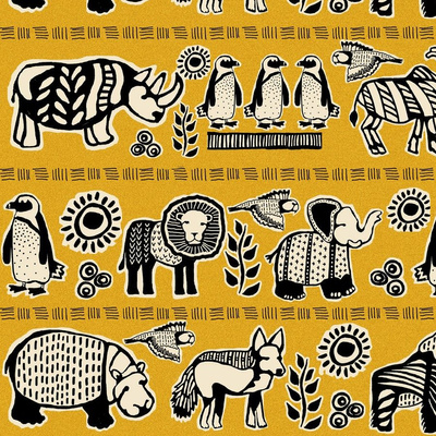 African animals fabric,African animals print,Elephant,Crocodile,Birds,Turtles,Trees,African Fabric by the yard,African animal wall art
