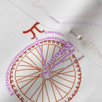 Pi-cycle in red, orange and hot pink (6" bike)