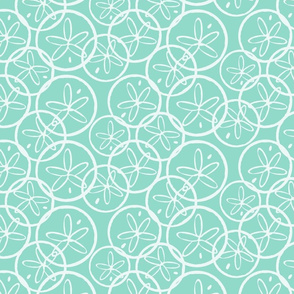 Sand Dollars on Teal