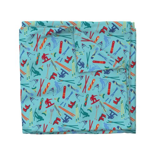 Skiers Snowboarders Turquoise Large