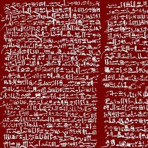 Egyptian Script on Maroon // Small