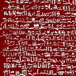 Egyptian Script on Maroon // Small