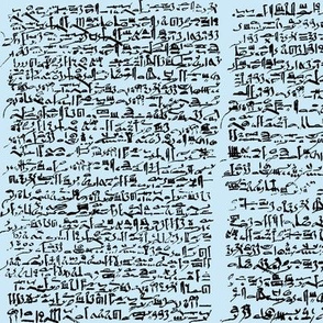 Egyptian Script on Light Blue // Small