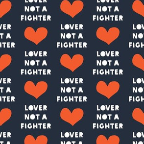 lover not a fighter - blue and red