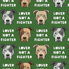 lover not a fighter - pit bull on pine