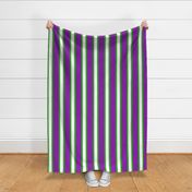 Suffragette Stripes - British - Green and Purple